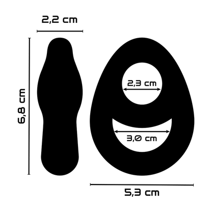 POWERING - ANELLO PER PENE E TESTICOLI SUPER FLESSIBILE E RESISTENTE PR14 NERO