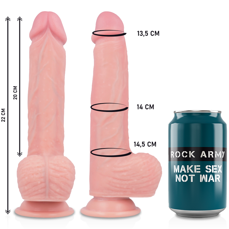 ROCKARMY - SILICONE LIQUIDO PREMIUM HAWK REALISTICO 22 CM -O- 4.6 CM