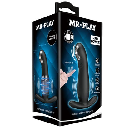 MR PLAY - MASSAGGIATORE PROSTATICO NERO RICARICABILE