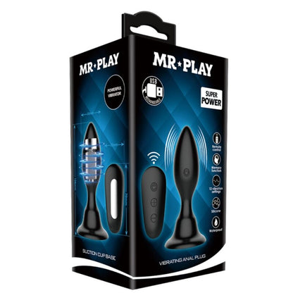 MR PLAY - PLUG ANALE CON TELECOMANDO VIBRAZIONE NERO