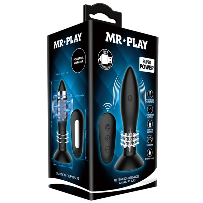 MR PLAY - SPINA CON TELECOMANDO SFERE ROTANTI NERE