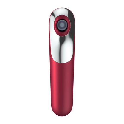 SATISFYER - VIBRATORE E VENTOSA DUAL LOVE CON ARIA PULSATA ROSSO