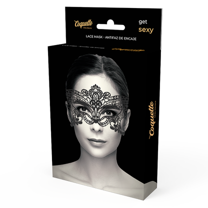 COQUETTE CHIC DESIRE - MASCHERA AMPIA IN PIZZO NERO