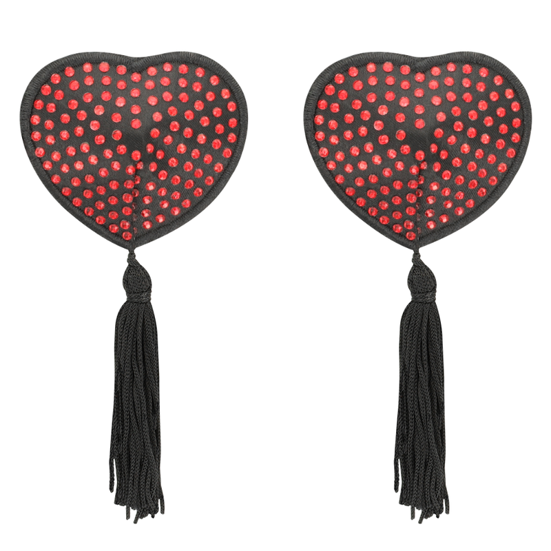 COQUETTE CHIC DESIRE - COPRI CAPEZZOLI CUORE NERO / ROSSO