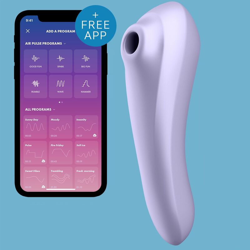 SATISFYER - VIBRATORE DUAL PLEASURE AIR PULSE MAUVE