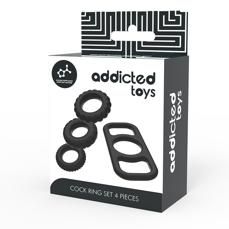 ADDICTED TOYS - SET DI ANELLI PER CAZZO - 4 PEZZI