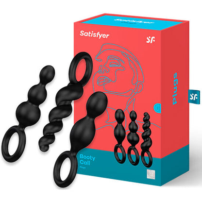 SATISFYER - SET 3 PZ TAPPI ANAL NERO