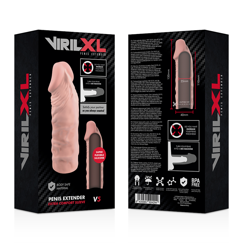 VIRILXL - ESTENSIONE NATURALE DEL PENE IN SILICONE LIQUIDO V5