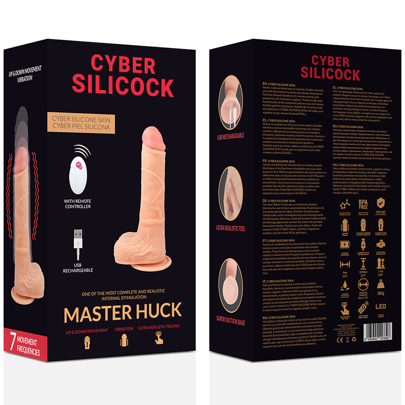 CYBER SILICOCK - TELECOMANDO REALISTICO MASTER HUCK 20.9 CM -O- 4 CM