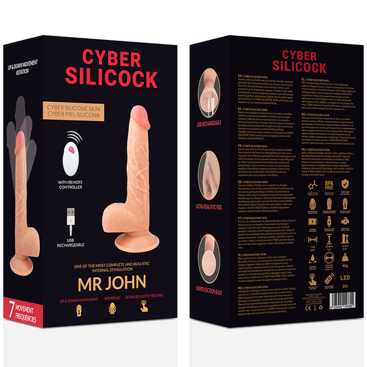 CYBER SILICOCK - TELECOMANDO REALISTICO MR JOHN 23.88 CM -O- 4.3 CM