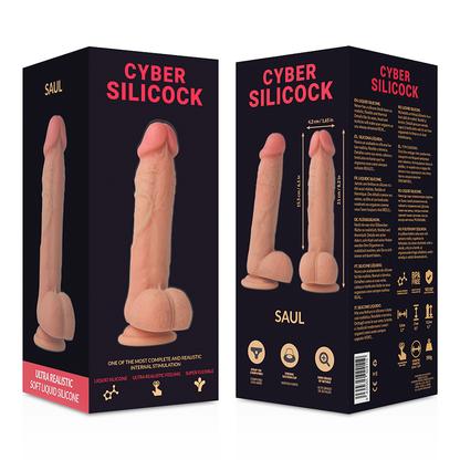 CYBER SILICOCK - SAUL SILICONE LIQUIDO MORBIDO ULTRA REALISTICO 21 CM -O- 4.2 CM