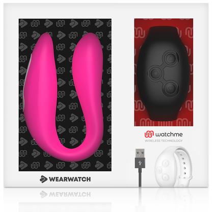 WEARWATCH - VIBRATORE WATCHME DOPPIA TECNOLOGIA FUCSIA/AZABACHE