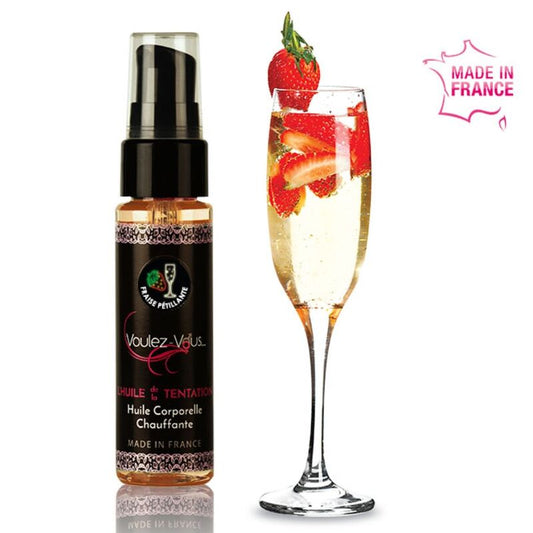 VOULEZ-VOUS - OLIO CORPO RISCALDANTE CAVA ALLE FRAGOLE 35 ML